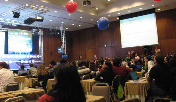 Sala de ponencias en el EBE 2010
